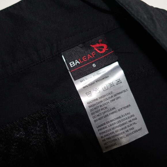 Baleaf Women's Upf 50 Nylon Hiking Pants Size Small NWT Black 31" Inseam S - Picture 4 of 6